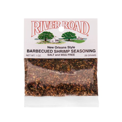 cellophane bag of BBQ Shrimp Seasoning, Salt Free