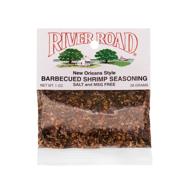 cellophane bag of BBQ Shrimp Seasoning, Salt Free