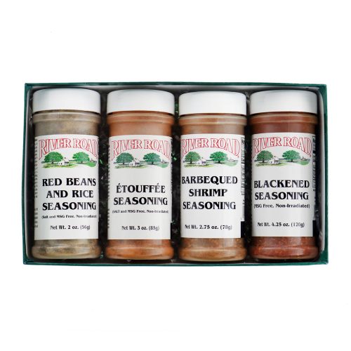 Traditional Cajun Gift Box there are four medium size jars in the box