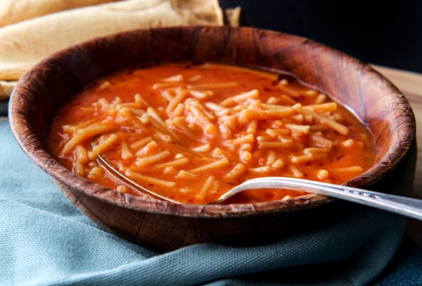 Traditional Mexican noodle soup sopa de fideos