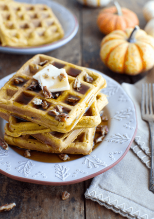 Pumpkin Pecan Waffles