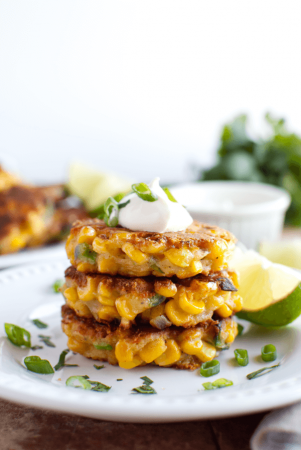 Jacked Up Corn & Poblano Fritters