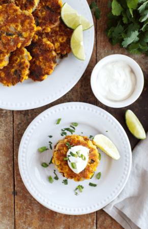 Jacked Up Corn & Poblano Fritters