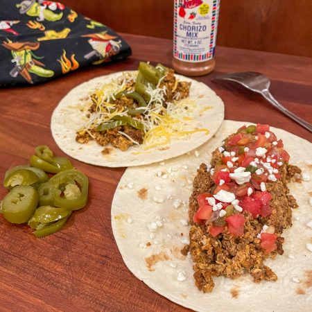 Chorizo and Egg Breakfast Tacos