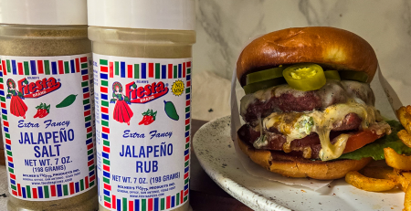 Jalapeno Popper Burgers recipe using Fiesta Brand Jalapeno Rub and Jalapeno Salt