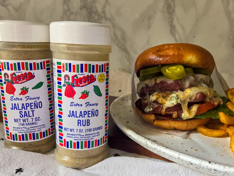 Jalapeno Popper Burgers recipe using Fiesta Brand Jalapeno Rub and Jalapeno Salt