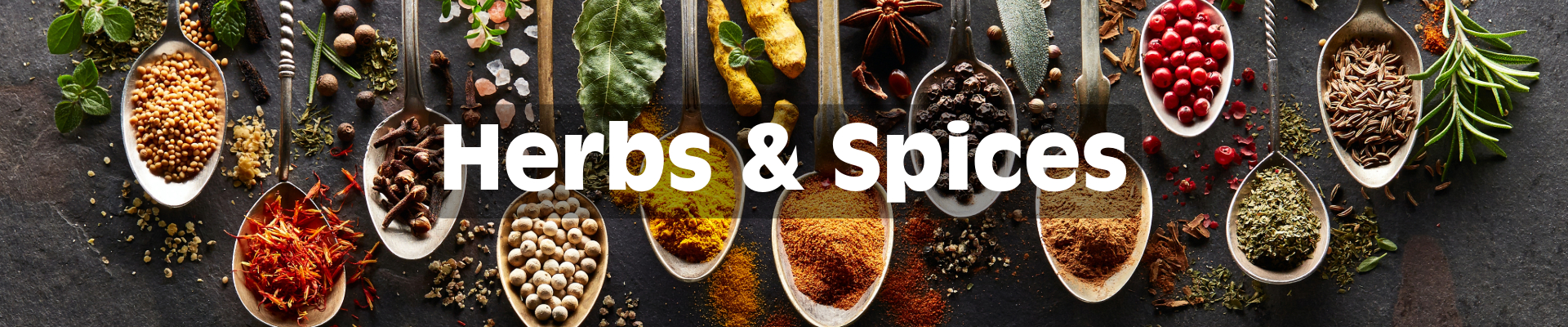 hero banner image for Herbs and Spices product category