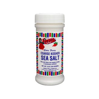 Medium size jar of Coarse Kosher Sea Salt nine ounces