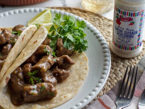 Bolner’s Fiesta Brand Carne Guisada Seasoning for slow-cooked beef or pork tacos.