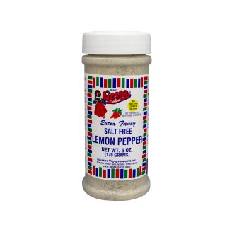 Medium size jar of Lemon Pepper Salt Free 6 ounces