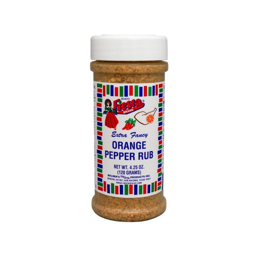 Medium size jar of Orange Pepper Rub 4.25 ounces