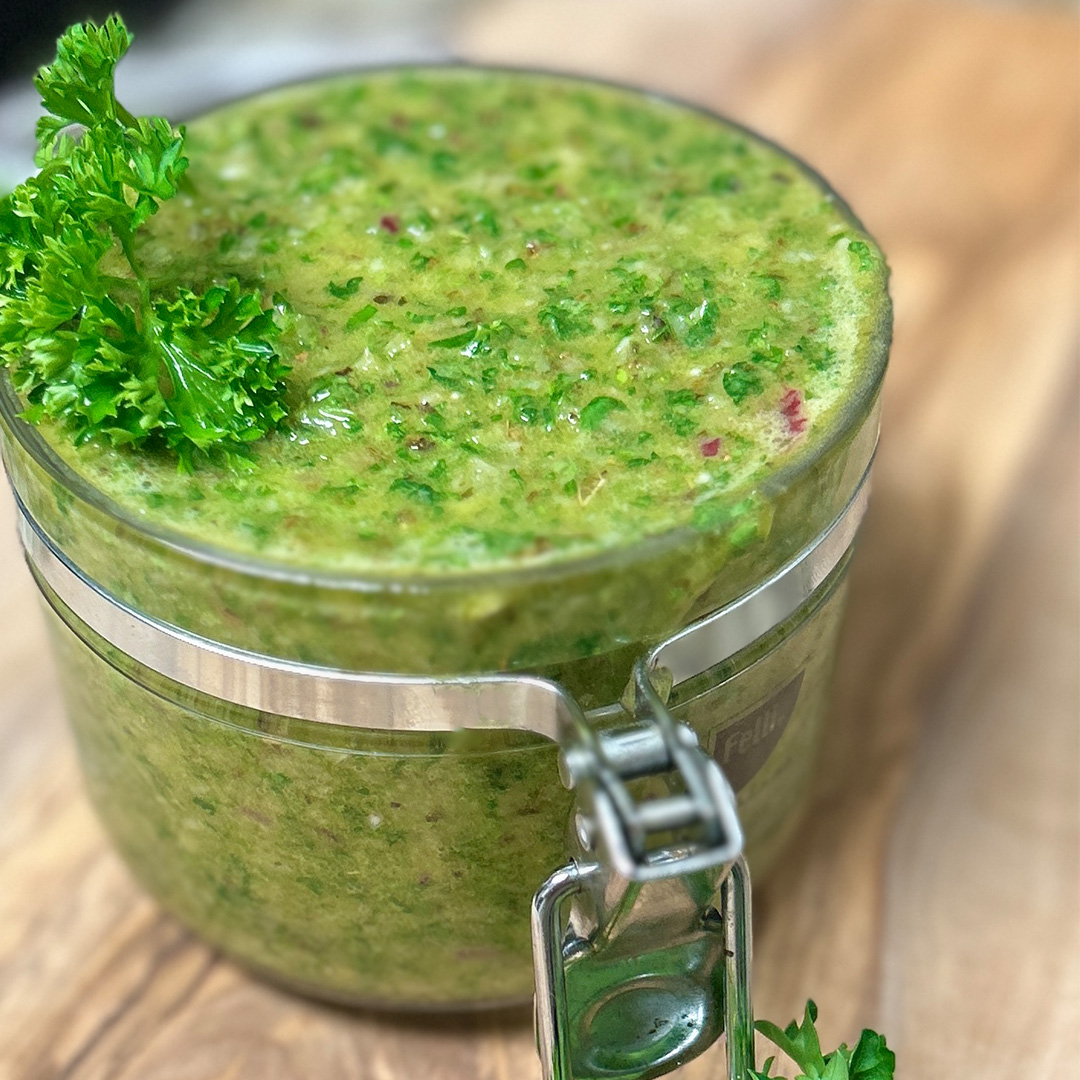 Chimichurri de Fiesta ready to serve