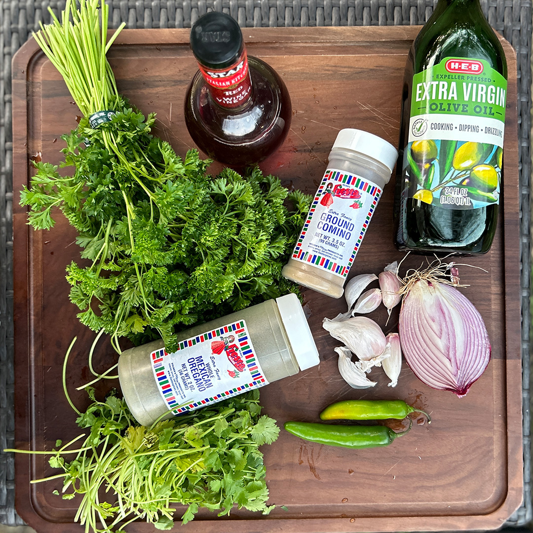 Ingredients for Chimichurri de Fiesta