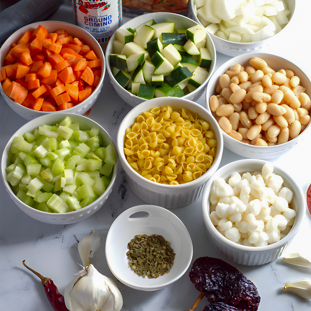 Ingredients for Minestrone Soup