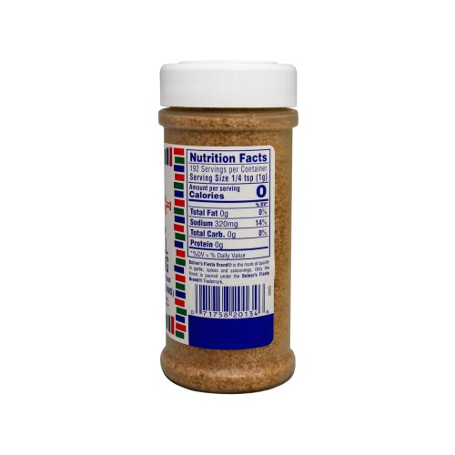 Medium size jar of Cajun-All Seasoning 7 ounces side of jar