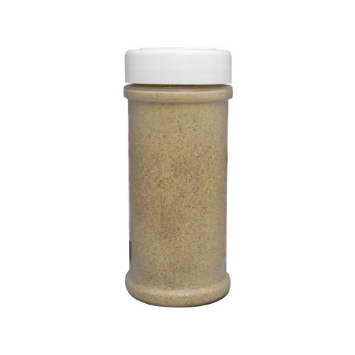 Medium size jar of Ground White Pepper 4 ounces back of jar